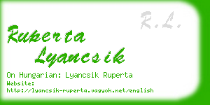 ruperta lyancsik business card